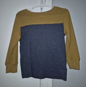 Cat & Jack 2T Mustard and Navy Sweater